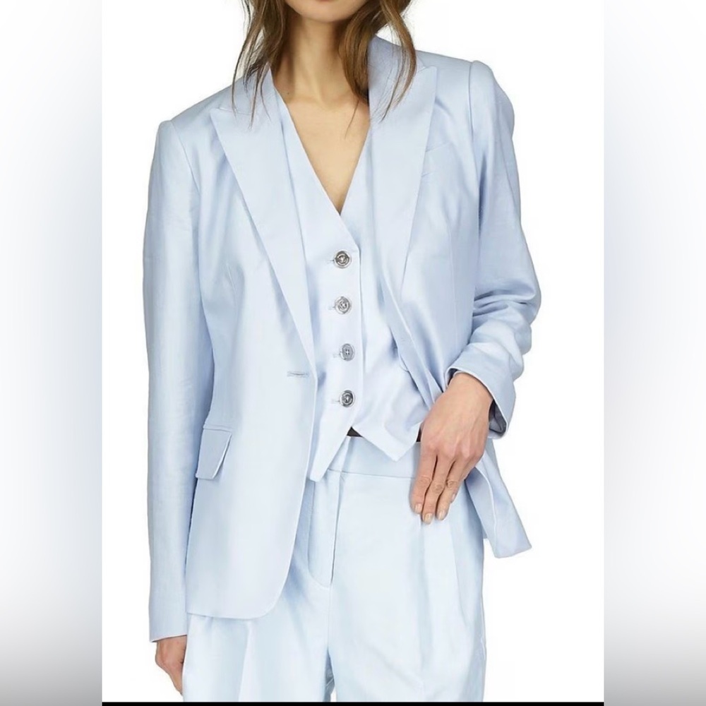 Michael Kors fitted Peak Lapel Flap Pocket Long Sleeve Blazer size 10 new